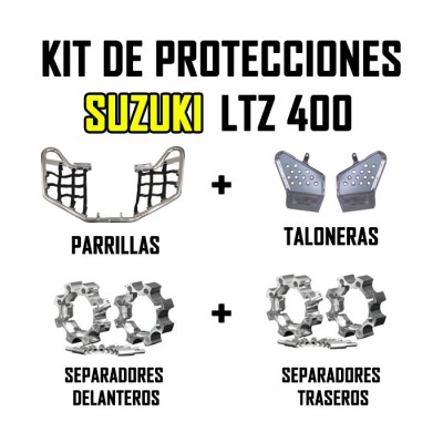 KIT parrillas + taloneras + separadores Suzuki LTZ 400